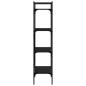 Preview: Bücherregal 4 Fächer Schwarz 56x31,5x138,5 cm Holzwerkstoff