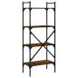 Preview: Bücherregal 4 Fächer Räuchereiche 56x31,5x138,5cm Holzwerkstoff
