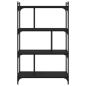 Preview: B?cherregal 4 B?den Schwarz 76x32x123 cm Holzwerkstoff
