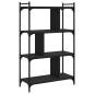 Preview: B?cherregal 4 B?den Schwarz 76x32x123 cm Holzwerkstoff