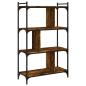 Preview: Bücherregal 4 Böden Räuchereiche 76x32x123 cm Holzwerkstoff