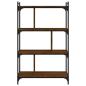Preview: Bücherregal 4 Böden Braun Eiche-Optik 76x32x123cm Holzwerkstoff