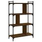 Preview: Bücherregal 4 Böden Braun Eiche-Optik 76x32x123cm Holzwerkstoff
