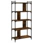 Preview: Bücherregal 5 Böden Räuchereiche 76x32x158 cm Holzwerkstoff