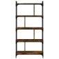 Preview: Bücherregal 5 Böden Räuchereiche 76x32x158 cm Holzwerkstoff