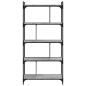 Preview: Bücherregal 5 Böden Grau Sonoma 76x32x158 cm Holzwerkstoff