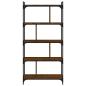 Preview: Bücherregal 5 Böden Braun Eiche-Optik 76x32x158cm Holzwerkstoff