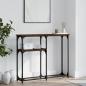 Preview: ARDEBO.de - Konsolentisch Braun Eichen-Optik 90x22,5x75 cm Holzwerkstoff