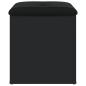Preview: Sitzbank mit Stauraum Schwarz 42x42x45 cm Holzwerkstoff