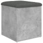 Preview: Sitzbank mit Stauraum Betongrau 42x42x45 cm Holzwerkstoff