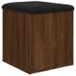 Preview: Sitzbank mit Stauraum Braun Eiche 42x42x45 cm Holzwerkstoff