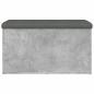 Preview: Sitzbank mit Stauraum Betongrau 82x42x45 cm Holzwerkstoff