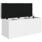 Preview: Aufbewahrungsbank Wei? 102 x 42 x 45 cm Holzwerkstoff