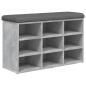 Preview: Schuhbank Betongrau 82x32x50 cm Holzwerkstoff