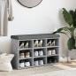 Preview: Schuhbank Betongrau 82x32x50 cm Holzwerkstoff