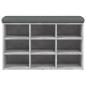 Preview: Schuhbank Betongrau 82x32x50 cm Holzwerkstoff