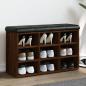 Preview: ARDEBO.de - Schuhbank Braun Eichen-Optik 82x32x50 cm Holzwerkstoff