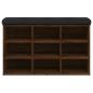 Preview: Schuhbank Braun Eichen-Optik 82x32x50 cm Holzwerkstoff