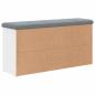 Preview: Schuhbank Weiß 102 x 32 x 50 cm Holzwerkstoff