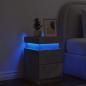 Preview: Nachttisch mit LED-Leuchten Betongrau 35x39x55 cm