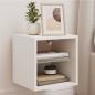 Preview: ARDEBO.de - TV-Wandschrank mit LED-Leuchten Weiß 30x28,5x30 cm