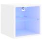 Preview: TV-Wandschrank mit LED-Leuchten Weiß 30x28,5x30 cm