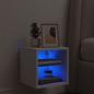 Preview: TV-Wandschrank mit LED-Leuchten Weiß 30x28,5x30 cm
