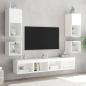 Preview: TV-Wandschrank mit LED-Leuchten Weiß 30x28,5x30 cm