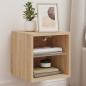 Preview: ARDEBO.de - TV-Wandschrank mit LED-Leuchten Sonoma-Eiche 30x28,5x30 cm