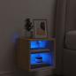 Preview: TV-Wandschrank mit LED-Leuchten Sonoma-Eiche 30x28,5x30 cm