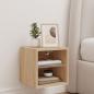 Preview: TV-Wandschrank mit LED-Leuchten Sonoma-Eiche 30x28,5x30 cm