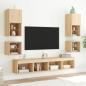 Preview: TV-Wandschrank mit LED-Leuchten Sonoma-Eiche 30x28,5x30 cm