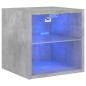 Preview: TV-Wandschrank mit LED-Leuchten Betongrau 30x28,5x30 cm