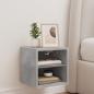 Preview: TV-Wandschrank mit LED-Leuchten Betongrau 30x28,5x30 cm