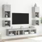 Preview: TV-Wandschrank mit LED-Leuchten Betongrau 30x28,5x30 cm