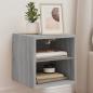 Preview: ARDEBO.de - TV-Wandschrank mit LED-Leuchten Grau Sonoma 30x28,5x30 cm