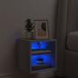 Preview: TV-Wandschrank mit LED-Leuchten Grau Sonoma 30x28,5x30 cm