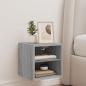 Preview: TV-Wandschrank mit LED-Leuchten Grau Sonoma 30x28,5x30 cm