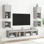 Preview: TV-Wandschrank mit LED-Leuchten Grau Sonoma 30x28,5x30 cm