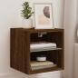 Preview: ARDEBO.de - TV-Wandschrank mit LED-Leuchten Braun Eichen-Optik 30x28,5x30cm