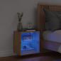 Preview: Wand-Nachttisch mit LED-Leuchten Sonoma-Eiche