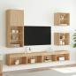 Preview: Wand-Nachttisch mit LED-Leuchten Sonoma-Eiche