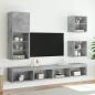 Preview: Wand-Nachttisch mit LED-Leuchten Betongrau