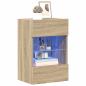 Preview: Wandschränke mit LED-Leuchten für TV 2 Stk. Sonoma-Eiche