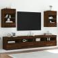Preview: TV-Wandschrank mit LED-Leuchten Braun Eichen-Optik 40x30x60,5cm