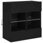 Preview: TV-Wandschrank mit LED-Leuchten Schwarz 58,5x30x60,5 cm