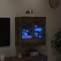 Preview: TV-Wandschrank mit LED-Leuchten Räuchereiche 58,5x30x60,5 cm