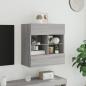 Preview: TV-Wandschrank mit LED-Leuchten Grau Sonoma 58,5x30x60,5 cm