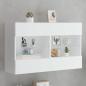Preview: ARDEBO.de - TV-Wandschrank mit LED-Leuchten Weiß 98,5x30x60,5 cm