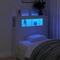 Preview: ARDEBO.de - LED-Kopfteil Weiß 100x18,5x103,5 cm Holzwerkstoff